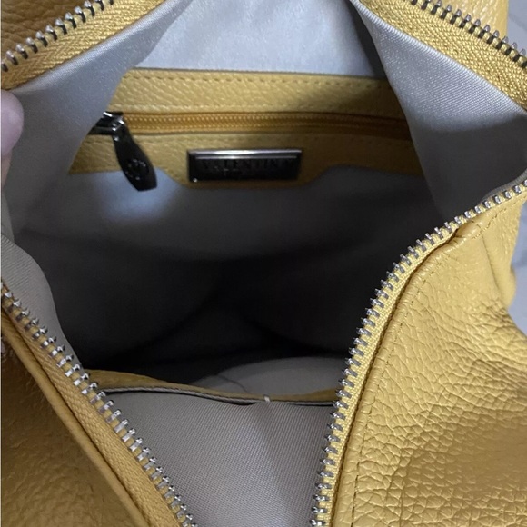 NWT VALENTINA 🇮🇹 MADE IN ITALY SLING BAG BACKPACK  MUSTARD YELLOW - Picture 13 of 15